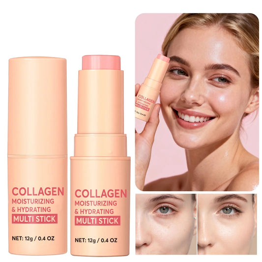⏳🔥Last Day-Buy 1 Get 1 Free🔥⏰Collagen-Infused 2-in-1 Lip & Cheek Glow Stick, Long-Lasting Moisturizing & Hydrating