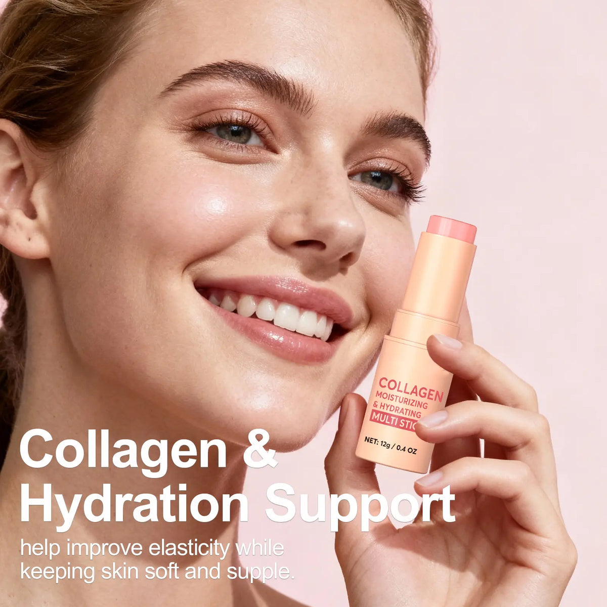 ⏳🔥Last Day-Buy 1 Get 1 Free🔥⏰Collagen-Infused 2-in-1 Lip & Cheek Glow Stick, Long-Lasting Moisturizing & Hydrating