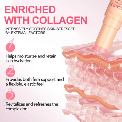 ⏳🔥Last Day-Buy 1 Get 1 Free🔥⏰Collagen-Infused 2-in-1 Lip & Cheek Glow Stick, Long-Lasting Moisturizing & Hydrating