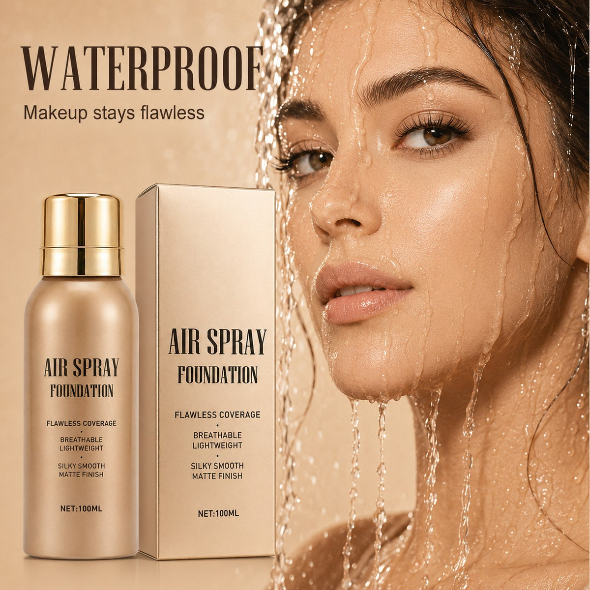 ⏳🔥Last Day-Buy 1 Get 1 Free🔥⏰Air Spray Foundation – flawless full coverage, waterproof & sweatproof. 💋💖