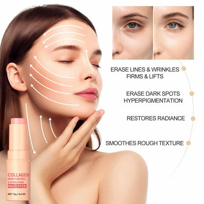 ⏳🔥Last Day-Buy 1 Get 1 Free🔥⏰Collagen-Infused 2-in-1 Lip & Cheek Glow Stick, Long-Lasting Moisturizing & Hydrating