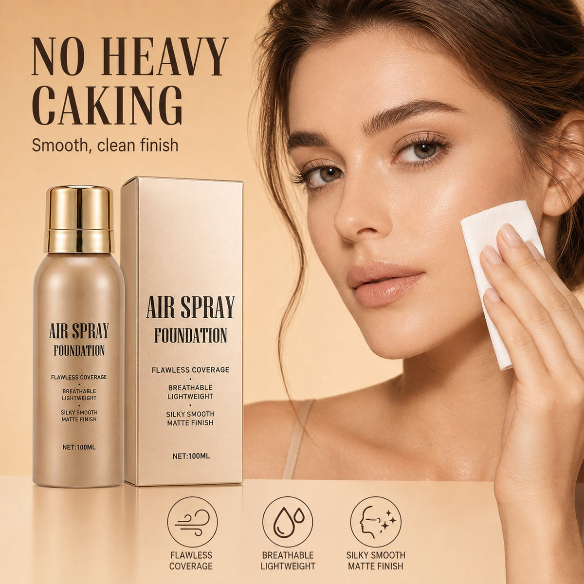 ⏳🔥Last Day-Buy 1 Get 1 Free🔥⏰Air Spray Foundation – flawless full coverage, waterproof & sweatproof. 💋💖