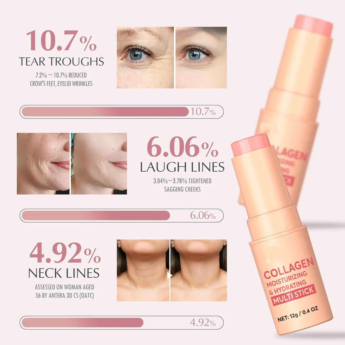 ⏳🔥Last Day-Buy 1 Get 1 Free🔥⏰Collagen-Infused 2-in-1 Lip & Cheek Glow Stick, Long-Lasting Moisturizing & Hydrating