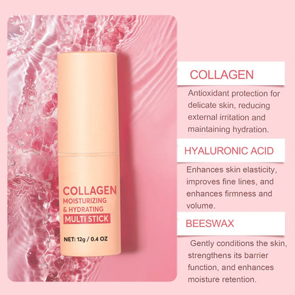 ⏳🔥Last Day-Buy 1 Get 1 Free🔥⏰Collagen-Infused 2-in-1 Lip & Cheek Glow Stick, Long-Lasting Moisturizing & Hydrating