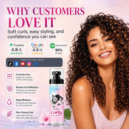 ⏳🔥Last Day🔥⏰Peach-Scented Curly & Setting Spray - Lightweight, Bouncy Hair & Long-Lasting Hold
