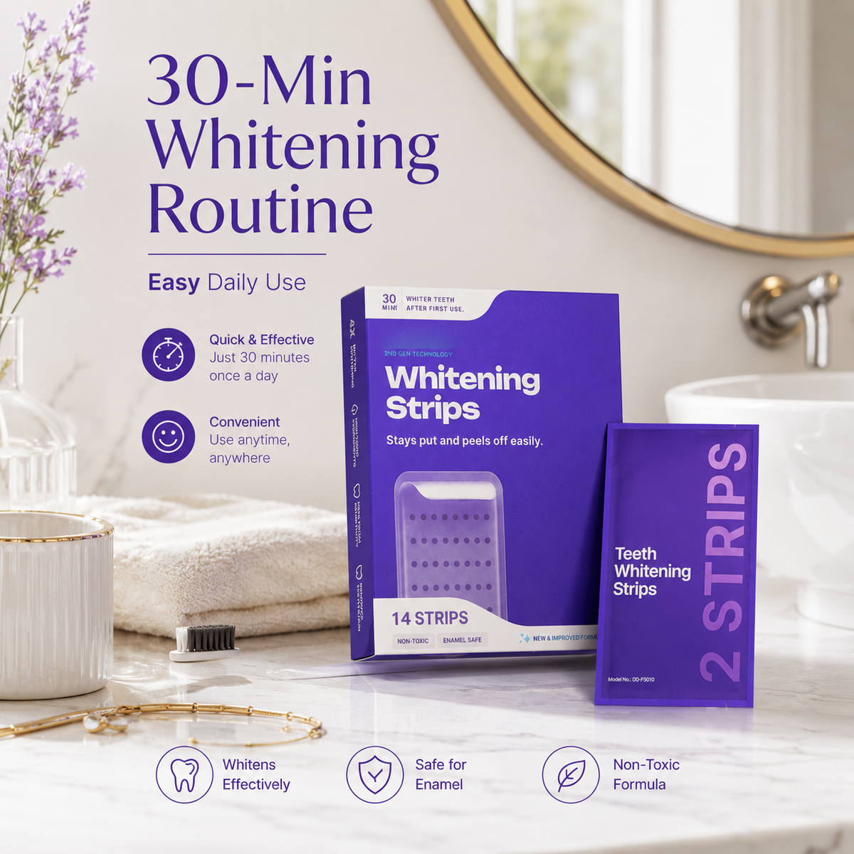 🔥Newly Upgraded🔥Purple Teeth Whitening Strips