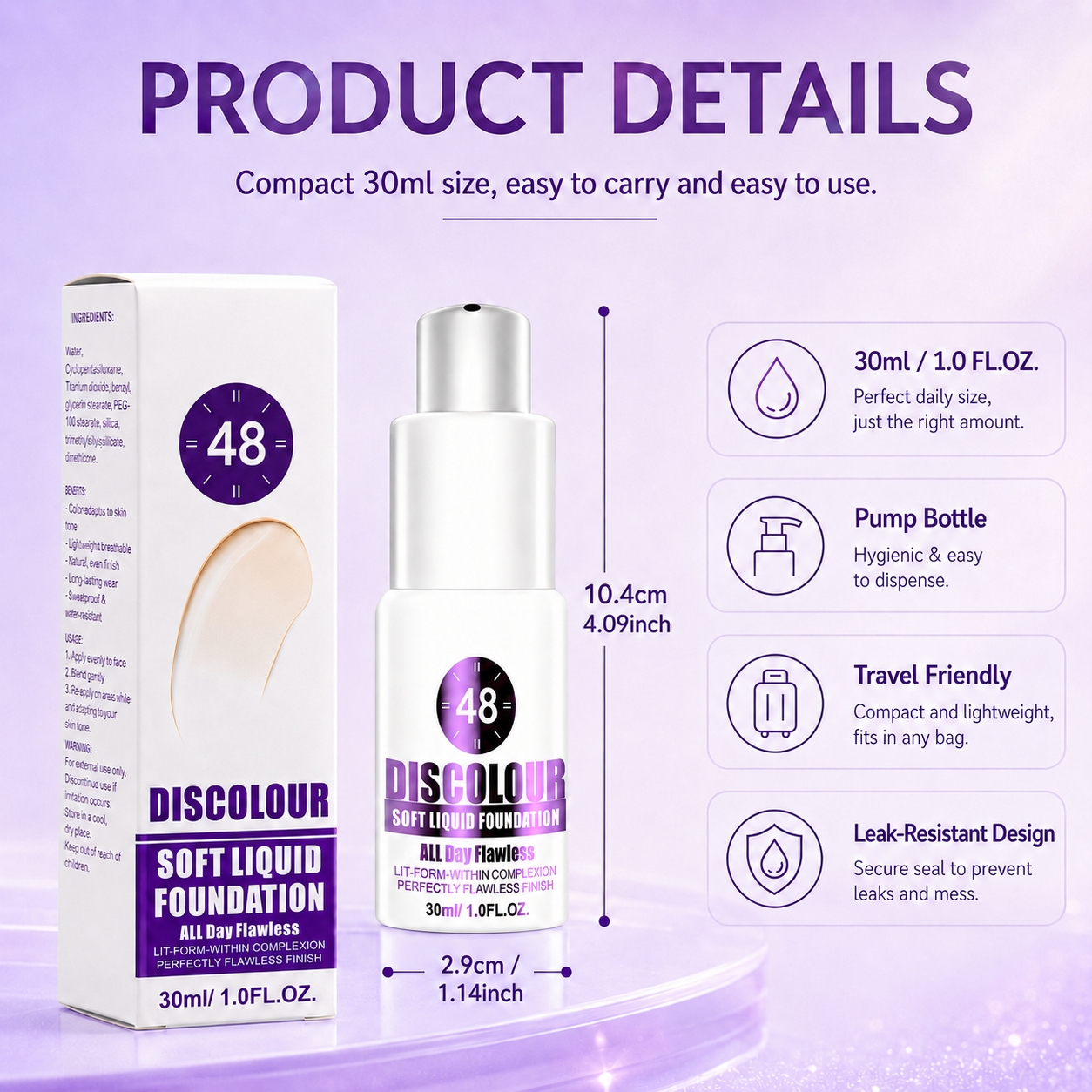 30ml soft liquid foundation product details