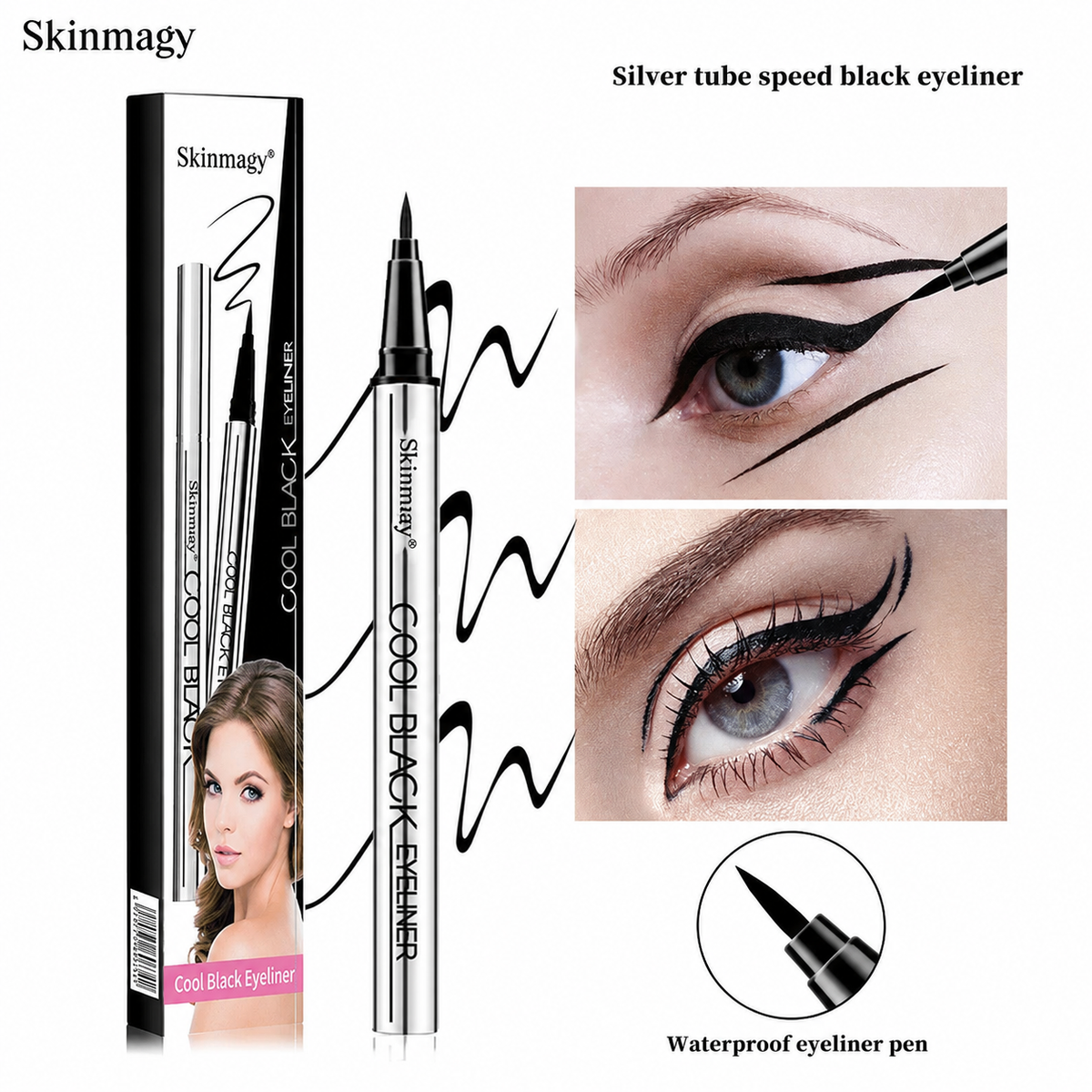 Precision eyeliner with different eyeliner styles
