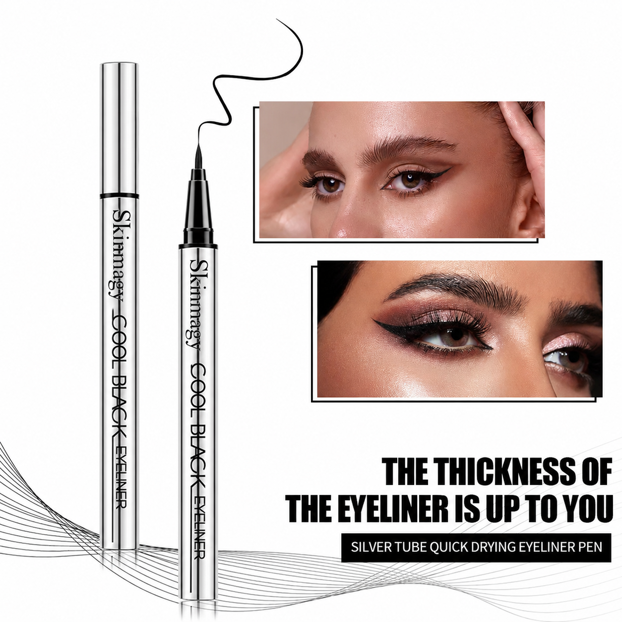 Eyeliner makeup editorial look