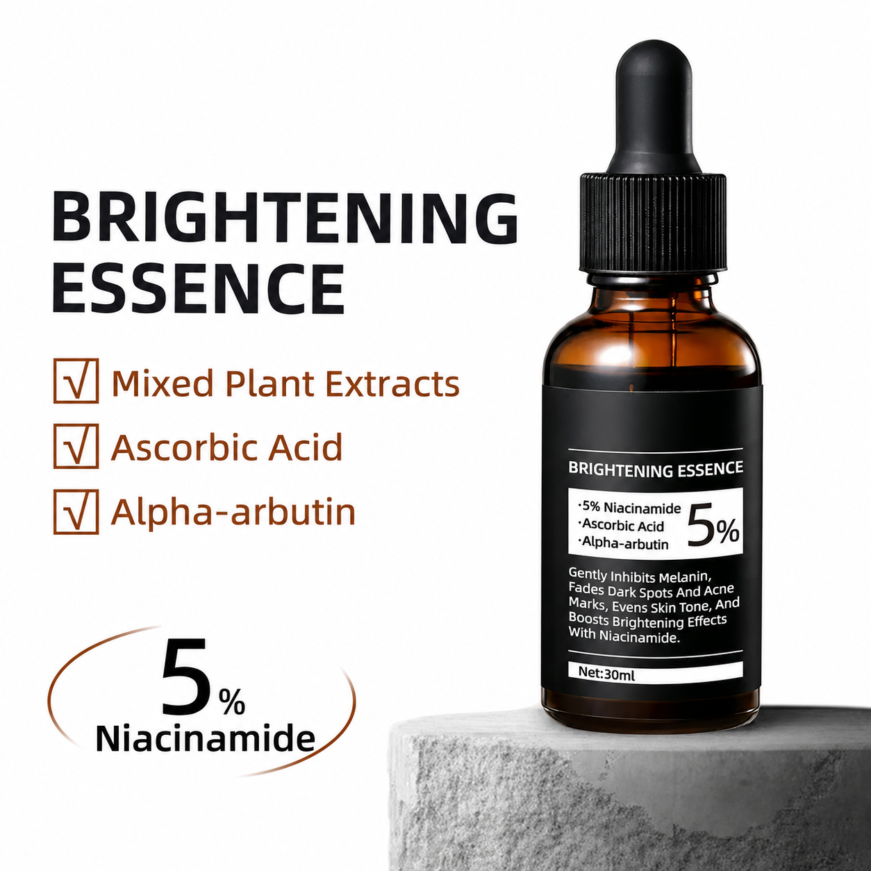 Last Day-Buy 1 Get 1 Free💙Niacinamide Brightening Essence, Reduces Acne Scars and Dark Spots, Whitening Serum