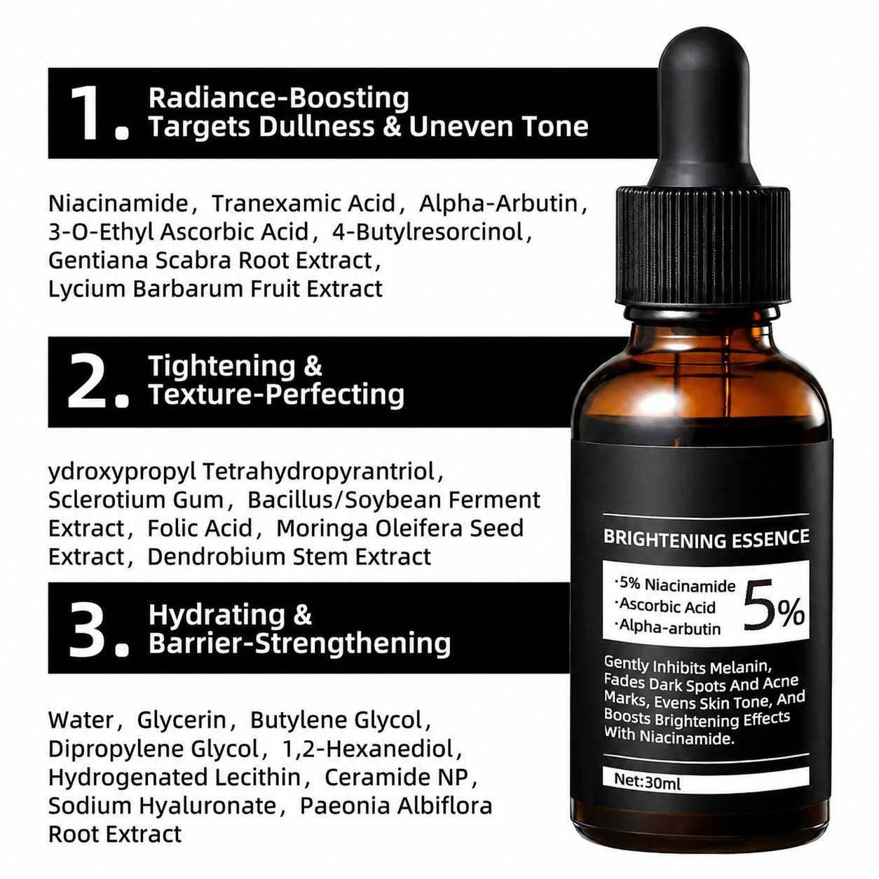 Last Day-Buy 1 Get 1 Free💙Niacinamide Brightening Essence, Reduces Acne Scars and Dark Spots, Whitening Serum