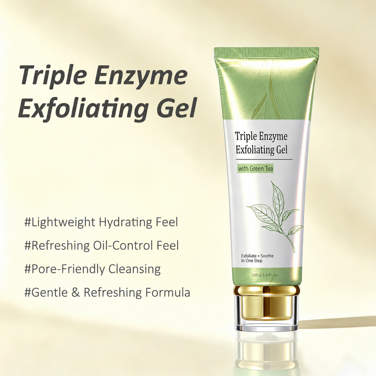Last Day-Buy 1 Get 1 Free💙Triple Enzyme Green Tea Exfoliating Aqua Peeling Gel