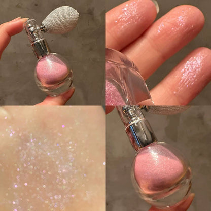 ⏳🔥Last Day-Buy 1 Get 1 Free🔥⏰Glitter Powder Spray, Loose Shimmer Powder, Highlighter Spray Makeup for Face Body Hair, Lasting Glitter Hairspray, Cosmetic Sparkling Body Makeup